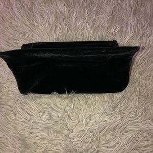 1950's midcentury Bobby Jerome vintage velvet black clutch